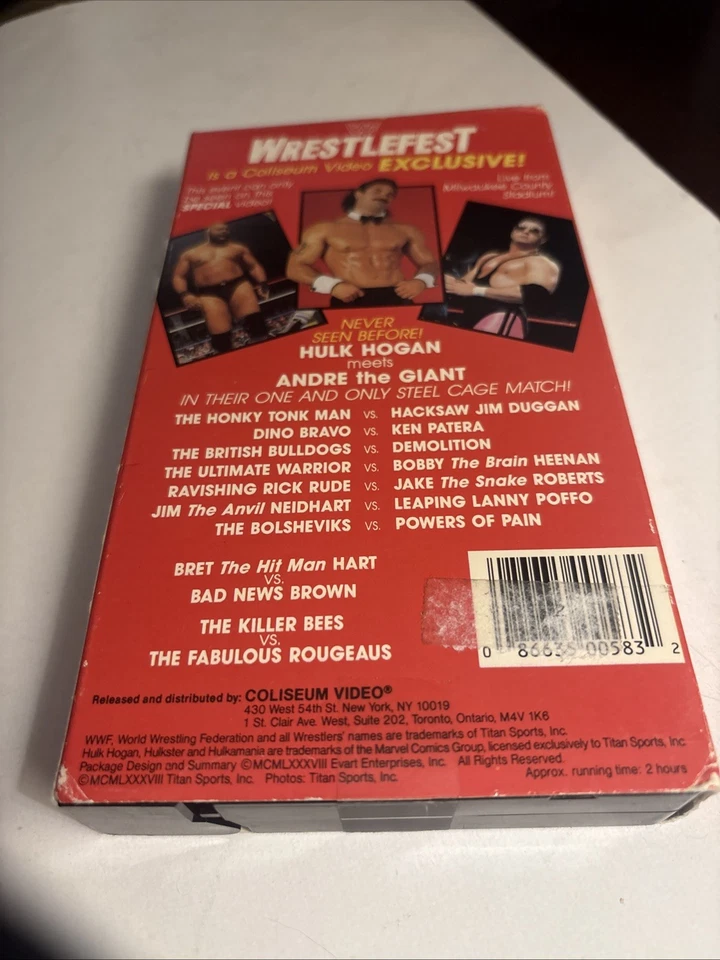WWF Wrestlefest VHS 1988 Hulk Hogan Meets Andre The Giant - Imagem 2 de 3