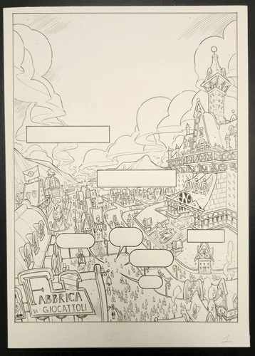 Paperinik On Christmas Mission (Page 1 + Logo) - Chine Ivan Bigarella