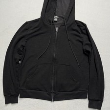 Eddie Bauer Womens Black Full Zip Hoodie Viscose Stretch super soft Size Small