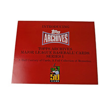 Dealer Promo Sheet Topps Archives Baseball 2001 