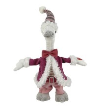 16" Animated Goose w/ Santa Hat Musical Christmas Plush Tabletop Holiday Decor