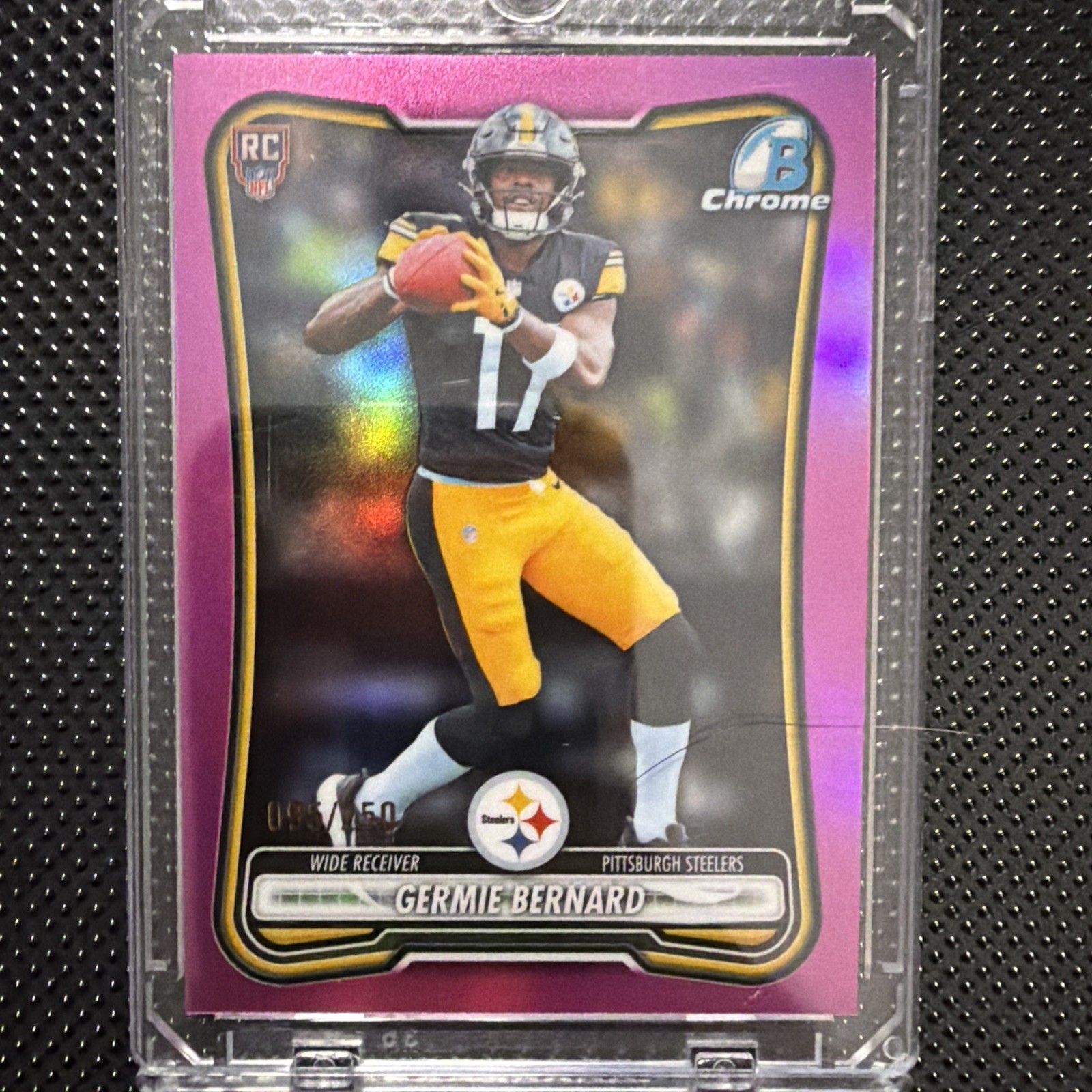 2026 Bowman Germie Bernard RC Pink 095/250 Steelers!! 🔥