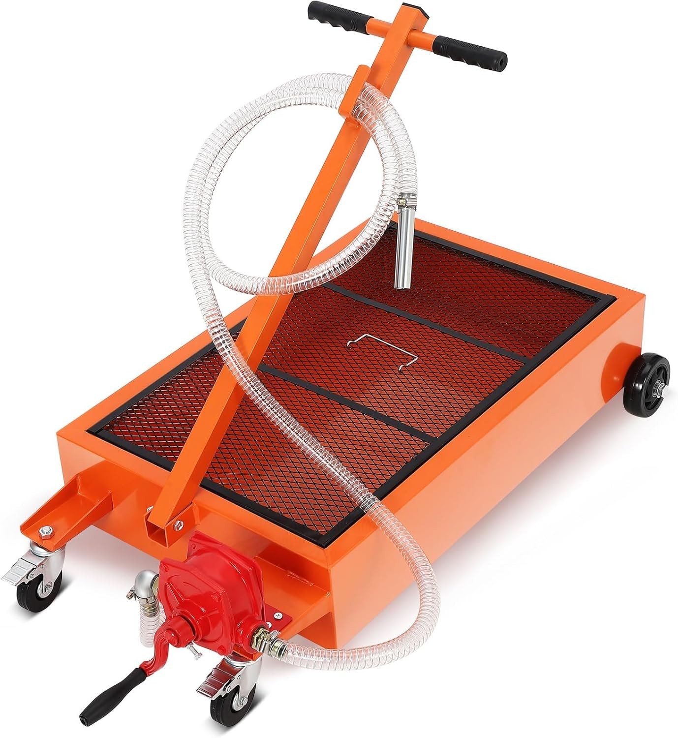 Drain Pan Electric Pump 8ft Hose Low Profile Shop Cart