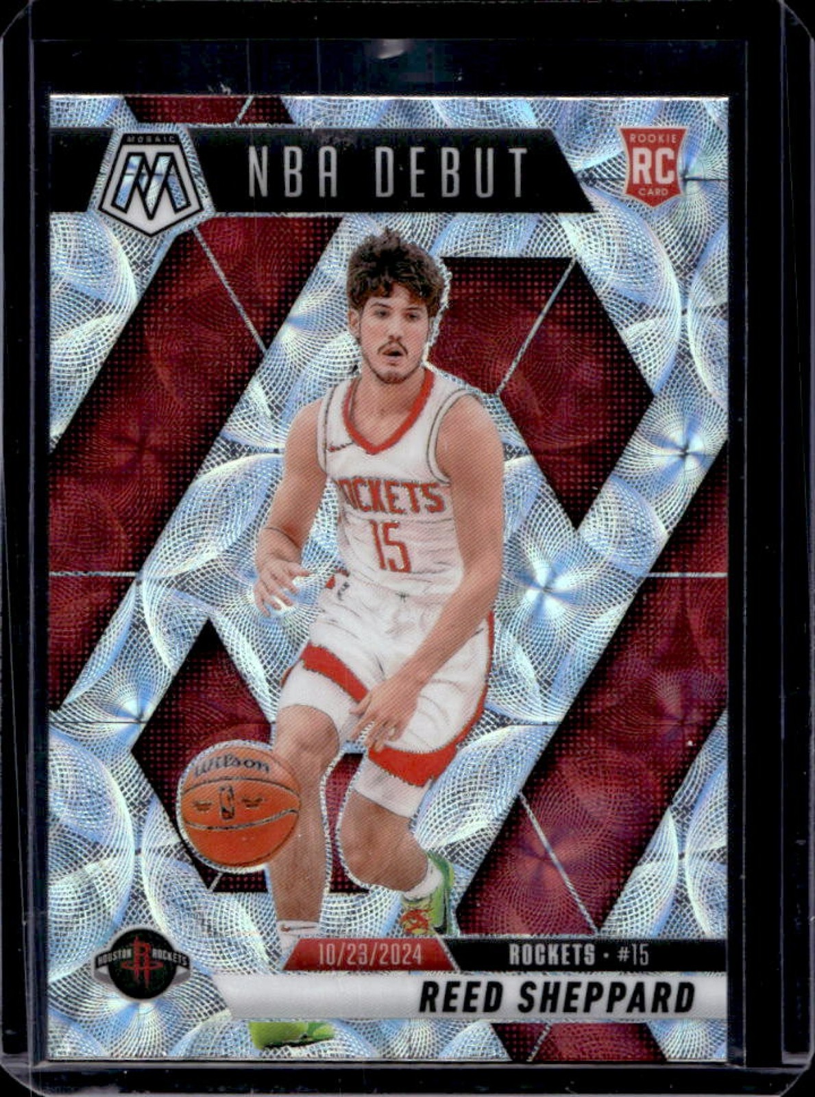 2024-25 Mosaic Reed Sheppard RC International NBA Debut #252 Rockets