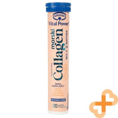 VITAL POWER MARINE Kollagen Mit Vitamin C Biotin 20 Brausetabletten