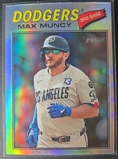 Max Muncy 2026 Topps Heritage Chrome Refractor #158 SP Los Angeles Dodgers 