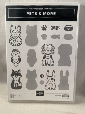 PETS & MORE Stamp Set Stampin Up Dog Cat Bird Rabbit 2-Step 2508