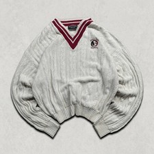 Florida State University Nutmeg Jumper Mens XL Vintage Cable Knit Sweater, White