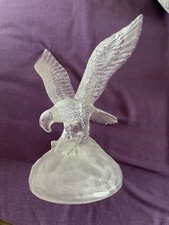 GLASS EAGLE FIGURINE LEAD CRYSTAL