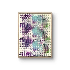 Original Acrylic Painting - Abstract Purple - 11"x14" Signed on Paper Wall Art