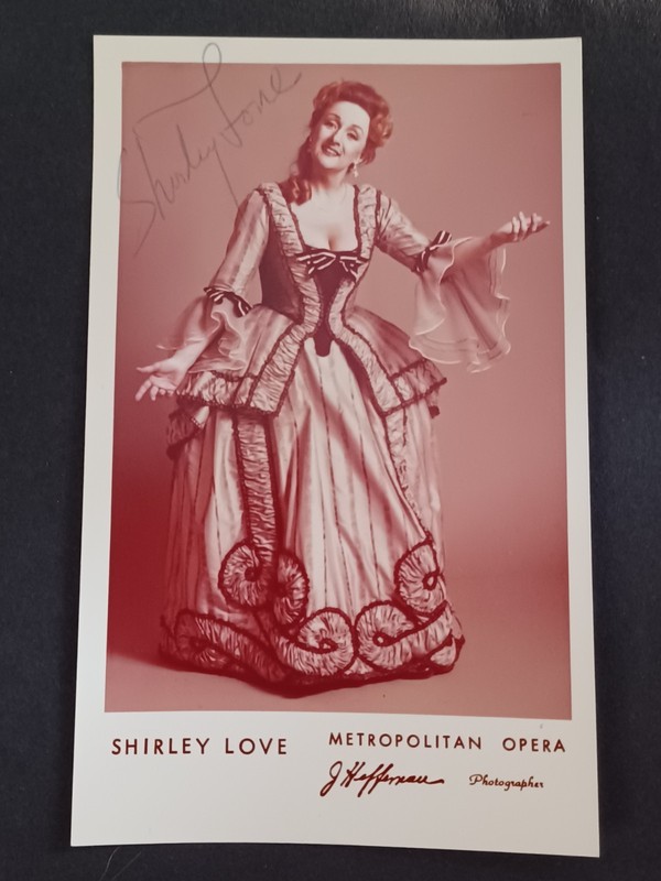 Shirley Love Signed 3.5" x 5.5" Photo - Opera Singer