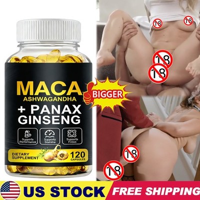 #1 BEST-MALE ENLARGER THICKER LONGER BIGGER 3'' GROWTH ENLARGEMENT 120 CAPSULES
