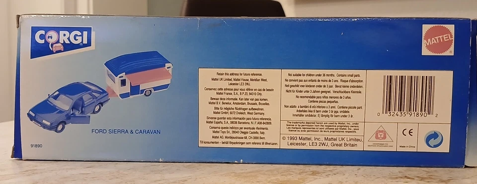 Corgi Toys Set 91890Ford Sierra Blau + Caravan Blisterbox  Neu - Bild 4 von 4