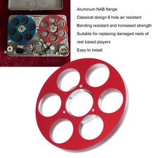 Red Empty Tape Reel Sound Recording 6 Hole Aluminum Alloy For NAGRA Miniatur BL