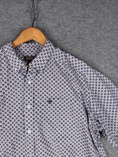 Ariat Short Sleeve Button Down Shirt Mens XL All Over Print Aztec Southwestern