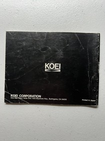 Nintendo Entertainment System Manual ONLY NES Romance Three Kingdoms 1989