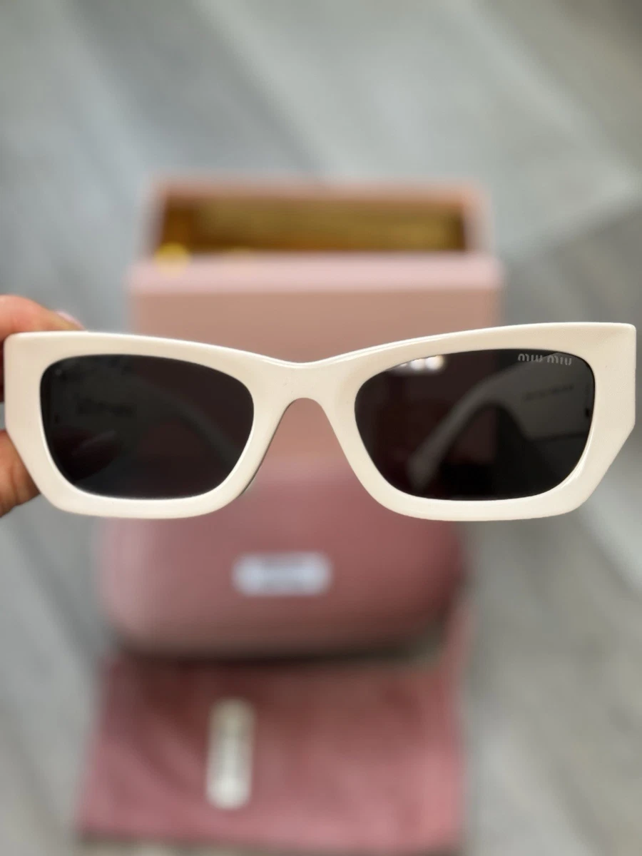 Miu Miu White Plastic Sunglasses for Women for sale | eBay