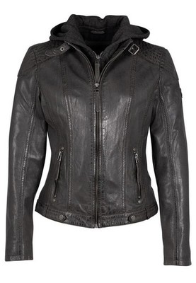 Mauritius Lederjacke Damen Cacey LEGV anthrazit Basics