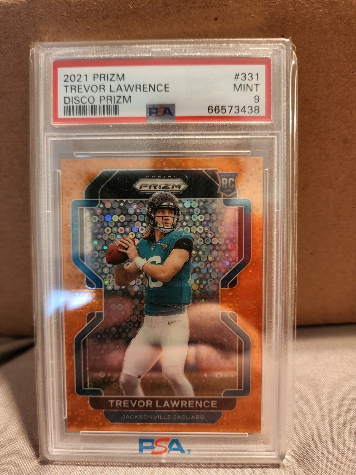 2021 Panini Prizm Trevor Lawrence RC Disco Prizm #331 - PSA Mint 9