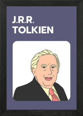 J.R.R. Tolkien Illustration gerahmtes Wandbild Poster Leinwanddruck Bild