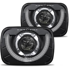 2026 2000 Bright 5x7 7x6 H6054 Led Headlights Compatible w/Jeep Black