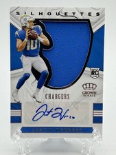 2020 Crown Royale Justin Herbert Silhouette RPA Rookie Patch Auto 15/49 Chargers