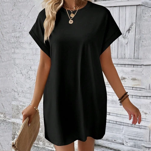 Womens Sundress Short Sleeves Casual Ladies T-shirts Dress Loose Summer Dresses - Bild 6 von 31