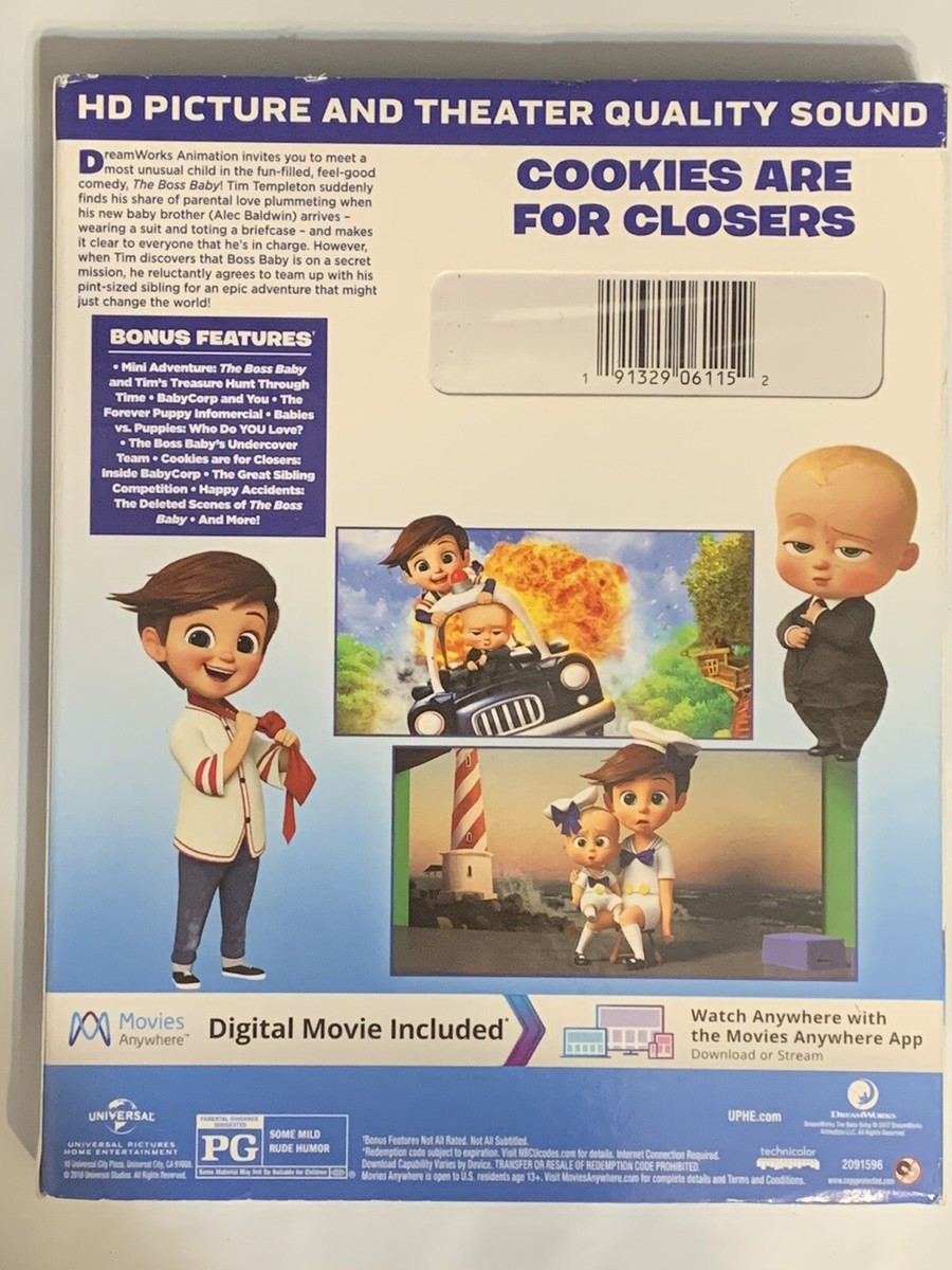 Boss Baby (Blu-ray+Digital) Slipcover-Brand NEW (Sealed