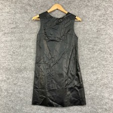 Zara Womens Dress Size S Small Black Sleeveless Polyurethane Lined 17829