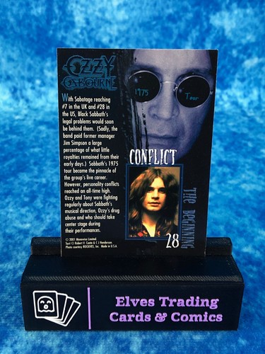 Ozzy Osbourne SINGLE Non-Sport Trading card by Monowise Limited / Neca - 2001 - Picture 50 of 118