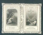 Image 4 pages "Les Deux Montagnes" paper lace frame - circa 1900....