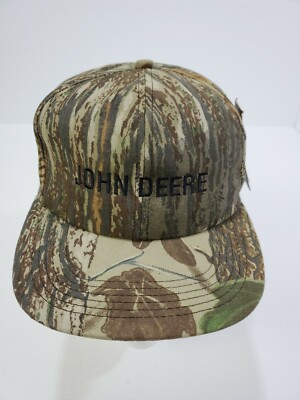 Vintage NOS John Deere Camo Hat K brand John Deere. Authentic Vintage K-Products Camo Trucker  main image 2