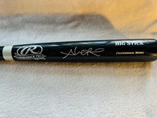 ALEX RIOS 2015 World Series Kansas City Royals Autographed Baseball Bat COA