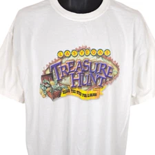 Vintage Las Vegas Treasure Hunt T Shirt Mens Size XL White Y2K Destination