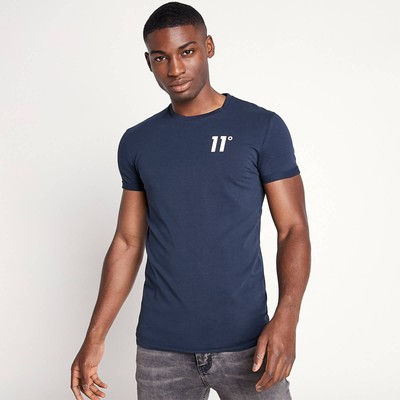 11 Degrees Core Short Sleeve T-Shirt Navy | eBay UK