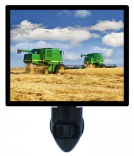 Farm and Country Decorative Photo Night Light, In the Field, Tractor, Plowing