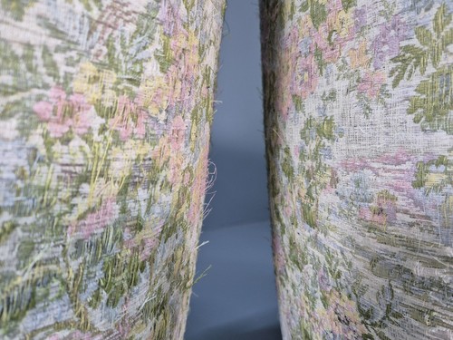 2 Vintage Danish Tub Chairs 1940s Floral Cotton 1980s Makeover EB9645 VCLO - Picture 9 of 15