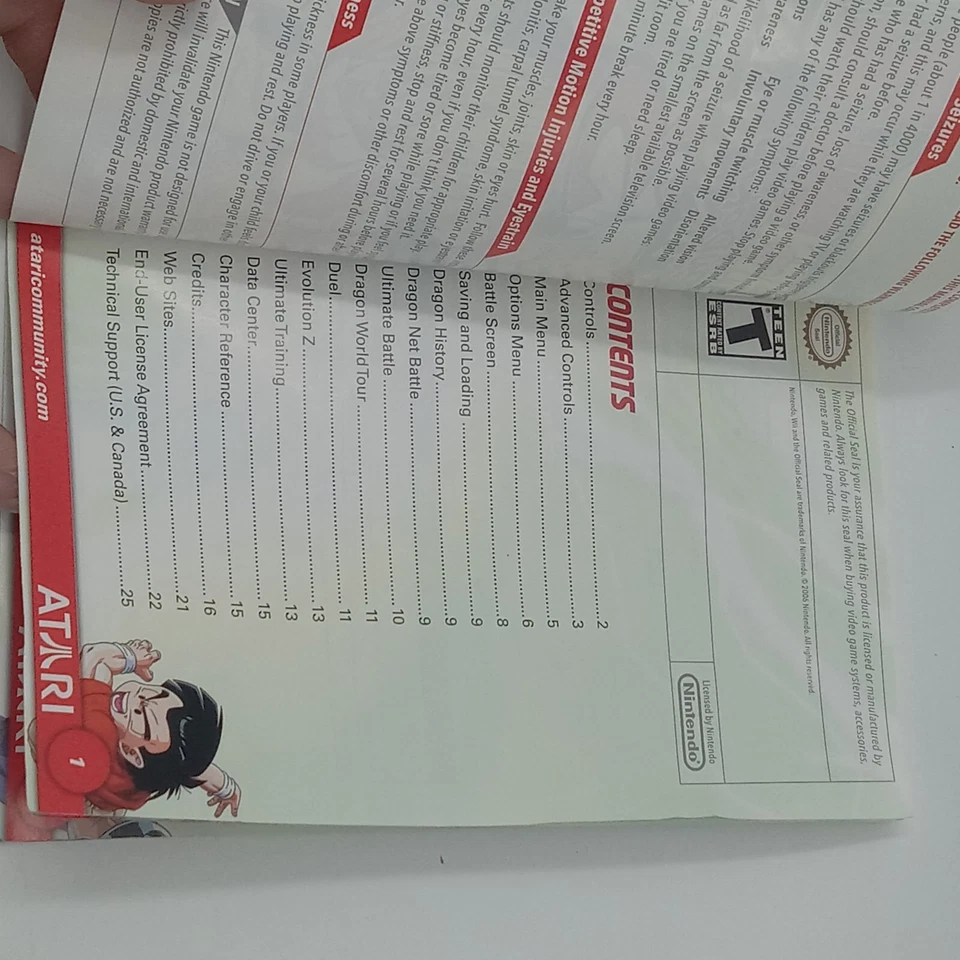 Nintendo Wii Dragon Ball Z Budokai Tenkaichi 3 Authentic OEM Manual Only No Game - Image 4 of 4