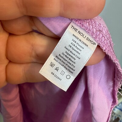 THE NOLI SHOP stella satin top in lavender size S Small NWOT NEW