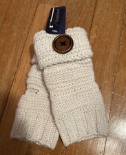 Be Your Own Style Open Finger Knit Gloves White