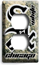 CHICAGO WHITE SOX BASEBALL TEAM DUPLEX OUTLETS WALL PLATE COVER MAN CAVE DECOR