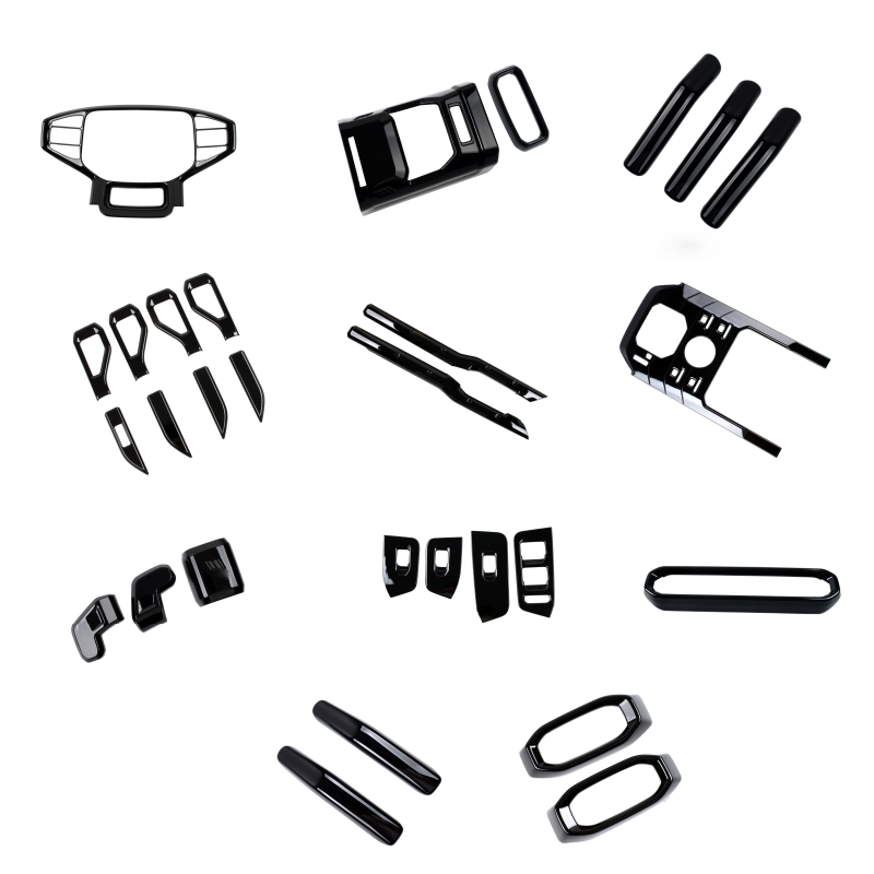 LHD Glossy Black Interior Accessories Kit Trims For Jetour Traveller T2 23-24