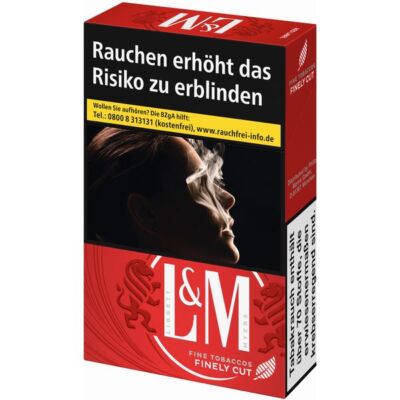 L&M Red Label XL Cigarette 1 Stange je 8 x 22 Zigaretten