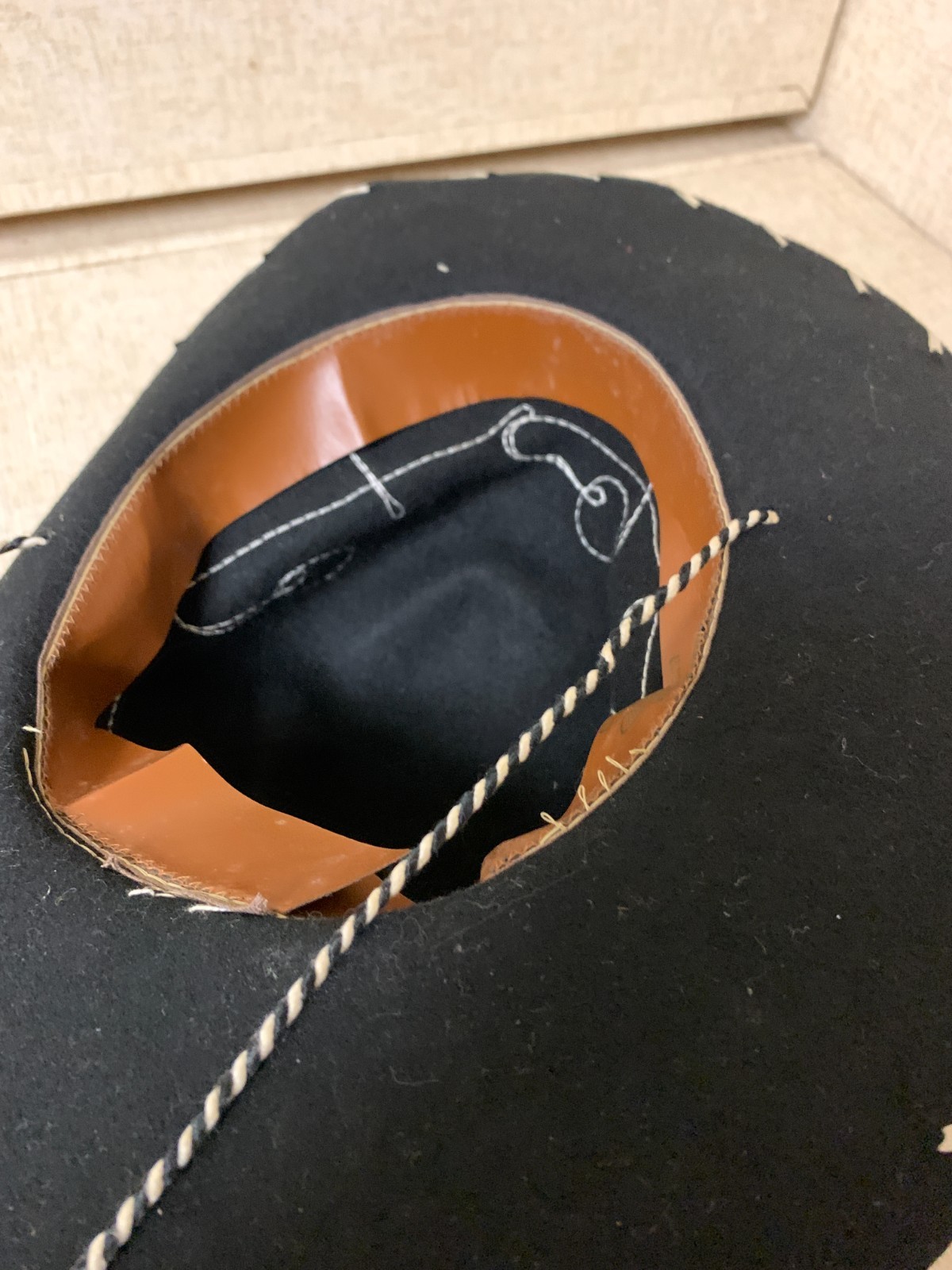Rare 1960s Child’s Mustang Parade Cowgirl Cowboy Hat Vintage Black Americana image 4