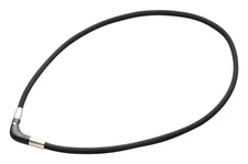 Phiten Necklace RAKUWA Magnetic Titanium Necklace V Type Black 45cm