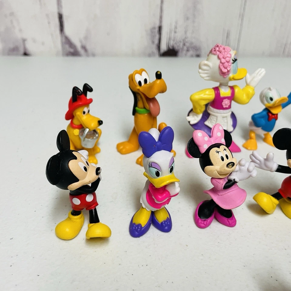 Disney Figure Lot Mickey Minnie Mouse Daisy Donald Duck Goofy Pluto Figs - Image 2 of 4