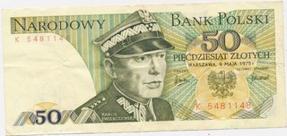 50 Zloty 1975 Polen (P. 142a)