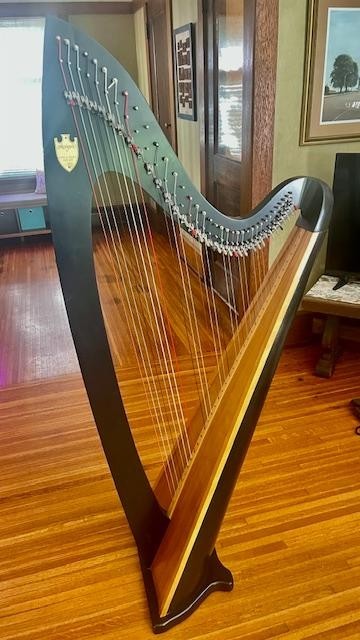 Lyon & Healy Harp Troubadour  Harp with books and much more.