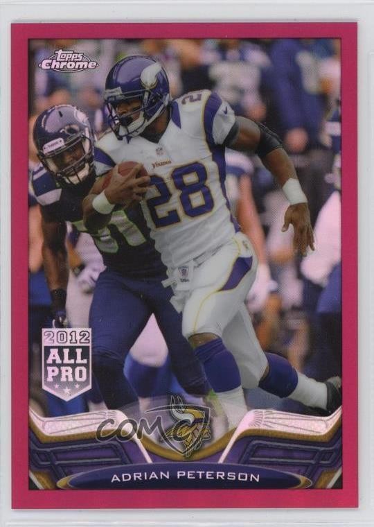 2013 Topps Chrome BCA Pink Refractor /399 Adrian Peterson #100 h8k