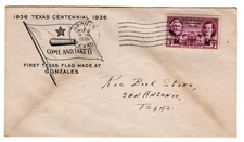 #776 Texas Centennial 1936 FDC - Planty #42 Pabst 1st Cachet U/O Seguin TX CCL